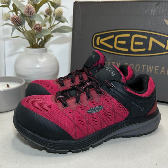 Keen Utility Vista Energy Lace Up Shoes Jam/Black Comp Toe Women's 9W NWB - Picture 3 of 10